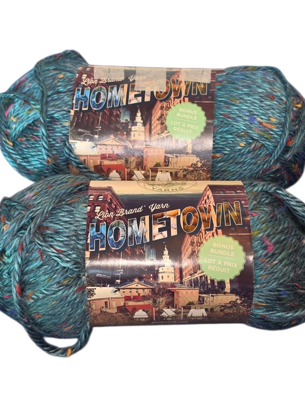 Lion Brand Hometown Key Largo Tweed Yarn Lot 2 DISCONTINUED Bonus Bundle